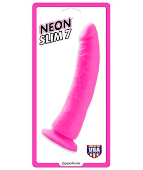 Neon Slim 7 Inch Suction Cup Dildo